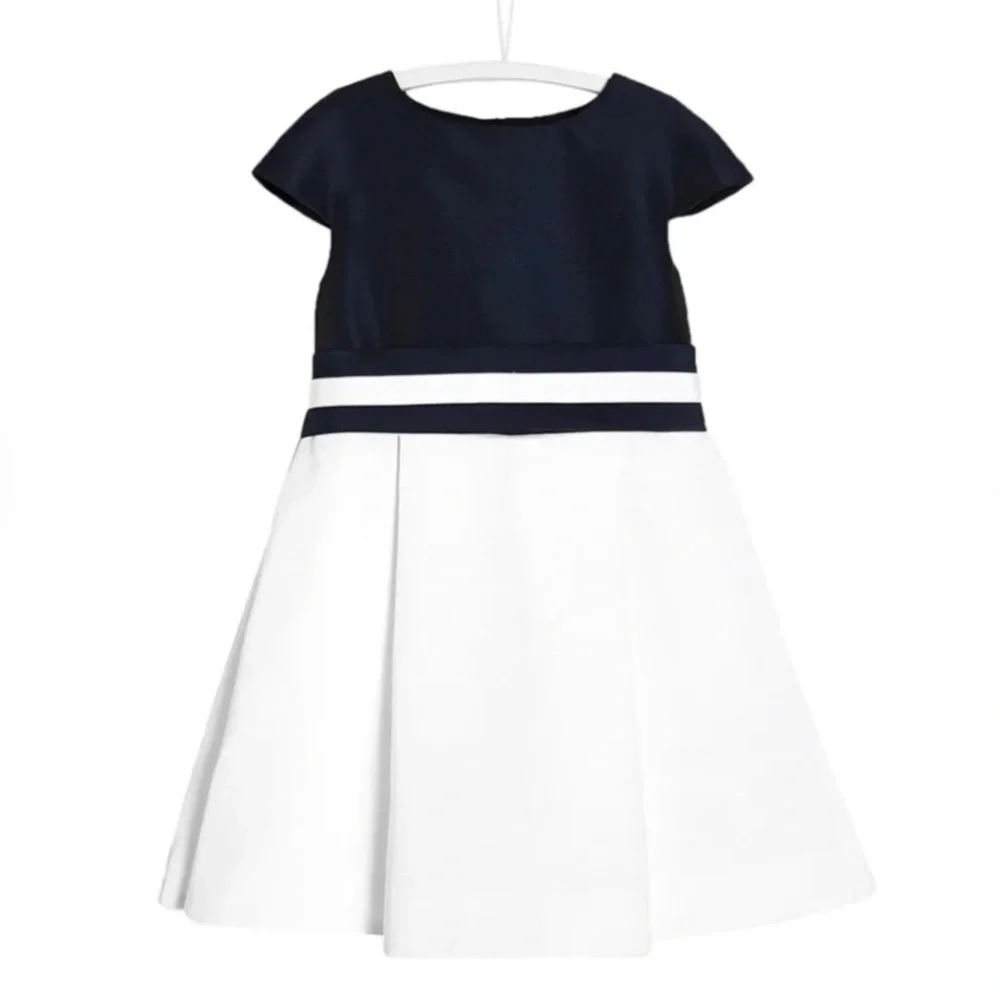 Jacadi Navy and White Formal Kids Dress